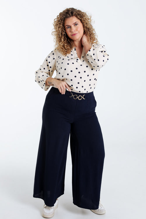 Einfarbige Culotte-Hose-Paprika-7