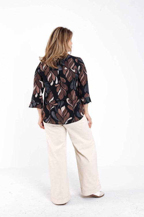 Blouse imprimé graphique-Paprika-2