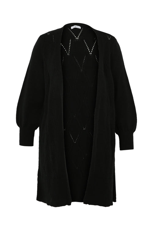 Lange, schlichte Strickjacke-Paprika-10