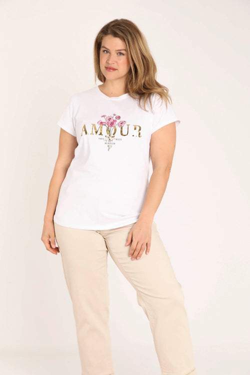 T-shirt en coton imprimé Amour-Paprika-7