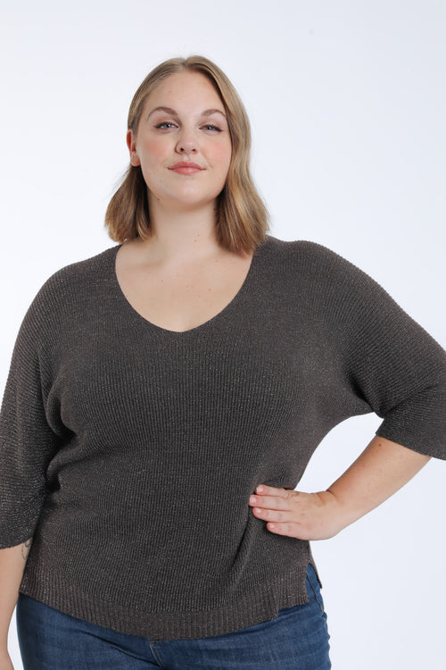 Uni-Pullover mit Lurex-Paprika-5