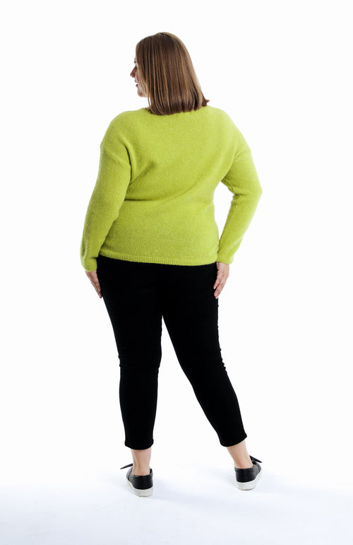Pull avec alpaga uni-Paprika-2