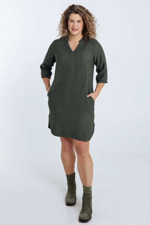 Einfarbiges Tunika-Kleid-Paprika-7