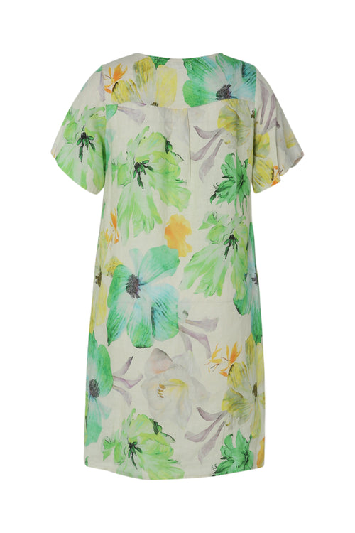 Leinenkleid mit Blumenmuster-Paprika-11