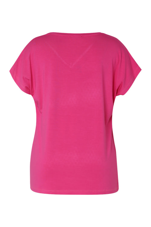 Unifarbenes Viskose-T-Shirt-Paprika-11