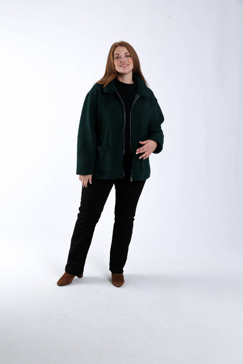 Einfarbiger Teddy-Mantel-Paprika-6