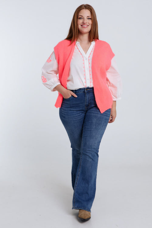 Baumwollbluse mit Stickereien-Paprika-9