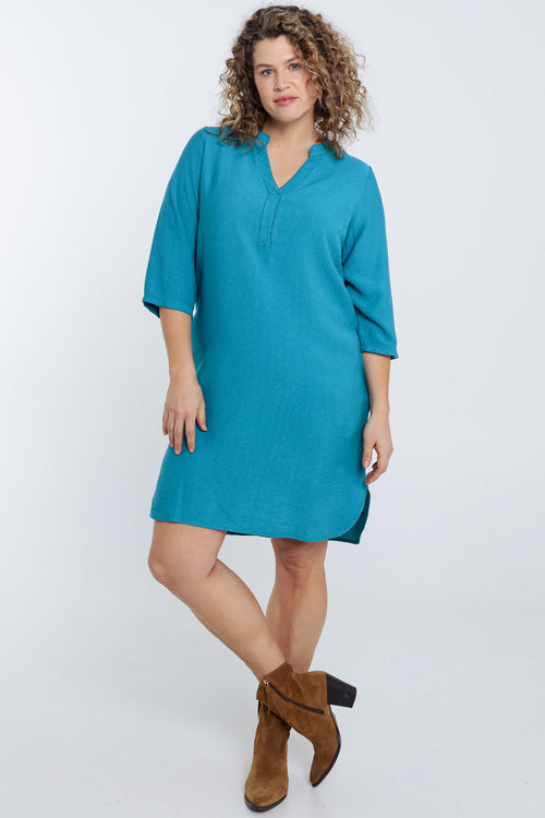 Einfarbiges Tunika-Kleid-Paprika-9