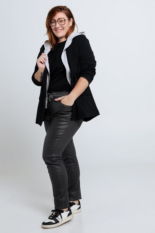 Beschichtete Slim-Fit-Jeggings mit feinem Gürtel-Paprika-8