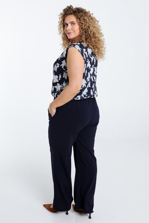 Zweiteiliger Jumpsuit mit Blumenmuster und Lurex-Paprika-2