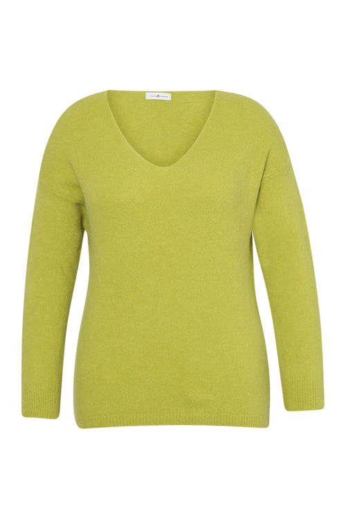 Pull avec alpaga uni-Paprika-1