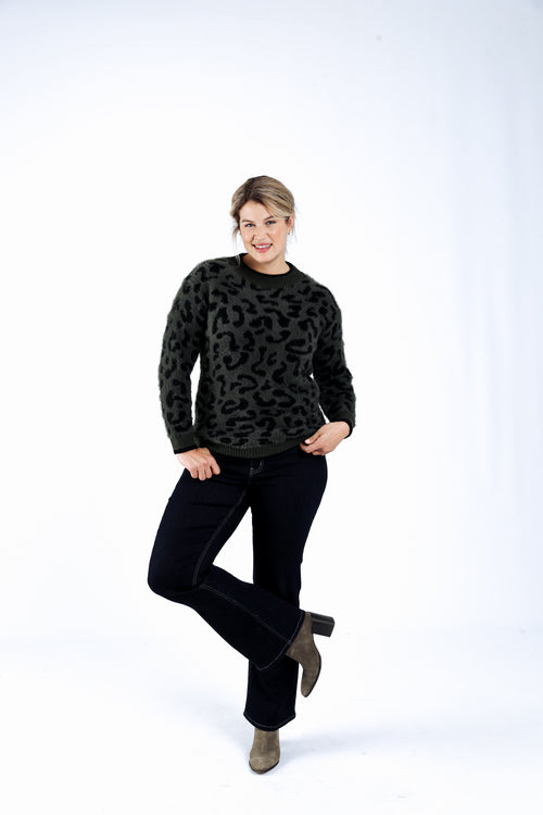 Pullover mit Leopardenmuster und flauschigem Stoff-Paprika-5