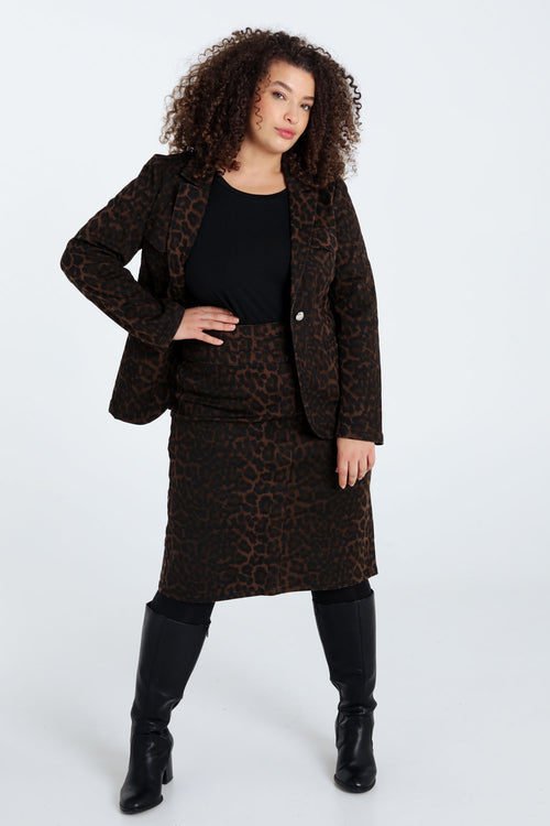 Blazer mit Animal-Print-Paprika-7