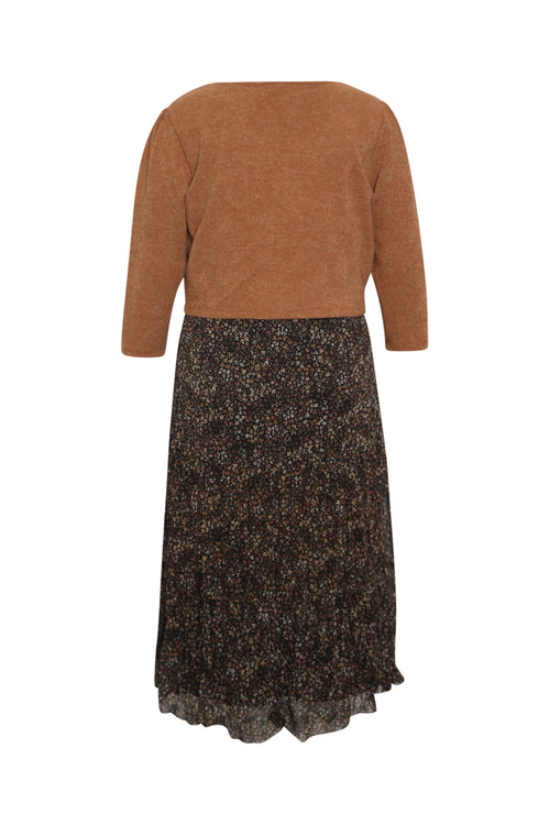 2-in-1 Kleid mit Blumenmuster-Paprika-9