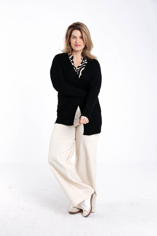 Feiner einfarbiger Viskose-Cardigan-Paprika-7