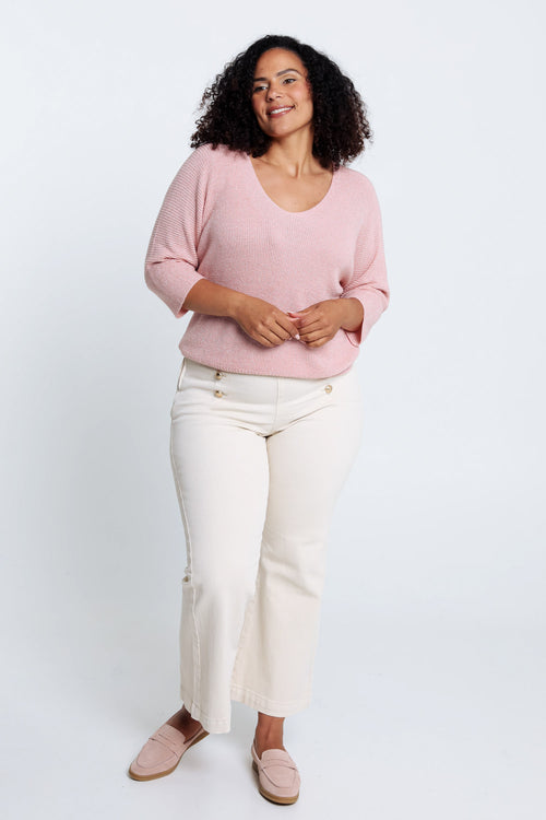 Unifarbener Pullover mit Lurex-Paprika-9