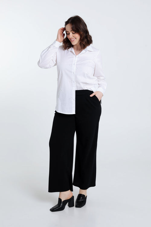 Unifarbenes Popeline-Hemd mit Perlen-Paprika-6