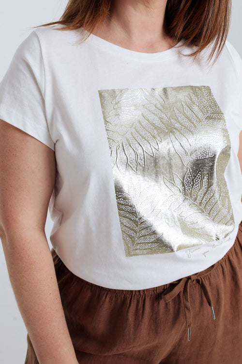 Baumwoll-T-Shirt mit Folienprint-Paprika-6
