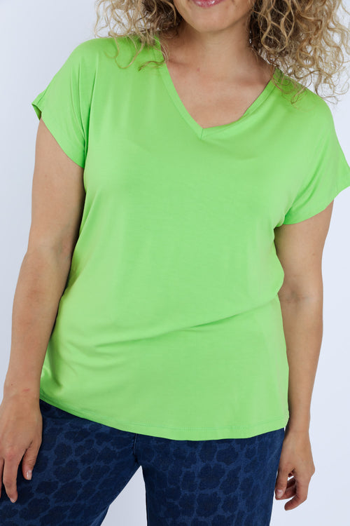 Unifarbenes Viskose-T-Shirt-Paprika-5