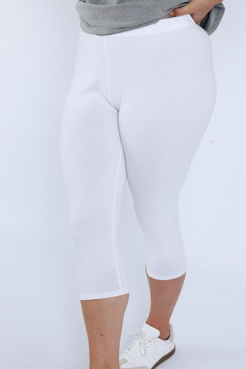 Corsaire legging en coton uni-Paprika-5