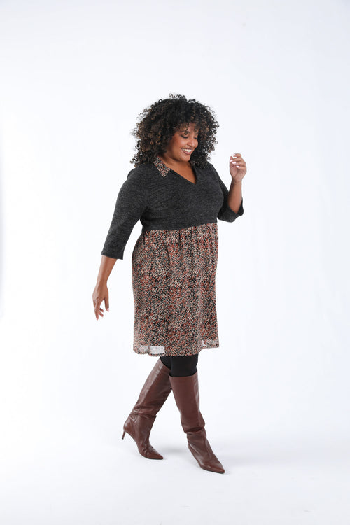 2-in-1 Kleid mit grafischem Print-Paprika-6