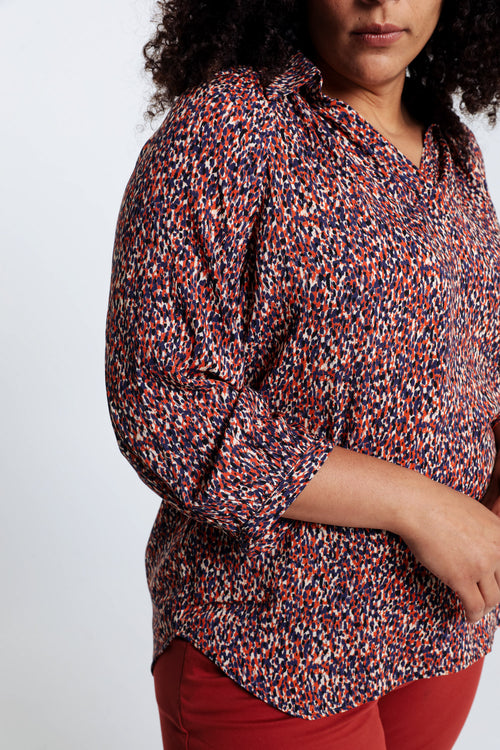 Viskosebluse mit Tierfellmuster-Paprika-5