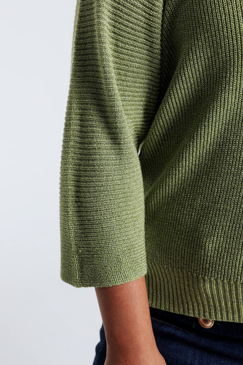 Unifarbener Pullover mit Lurex-Paprika-5