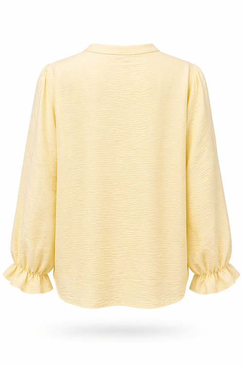 Einfarbige Bluse mit Volants-Paprika-11