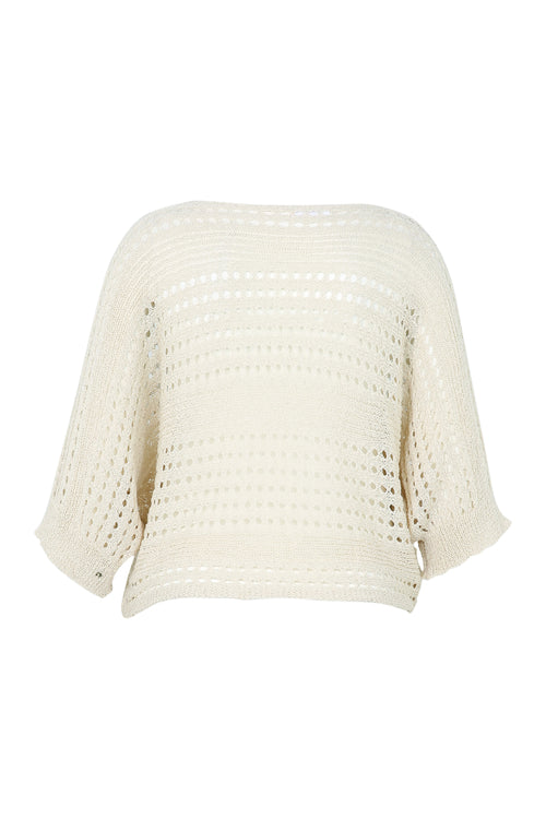 Kurzer, unifarbener Pullover aus Viskose-Paprika-11