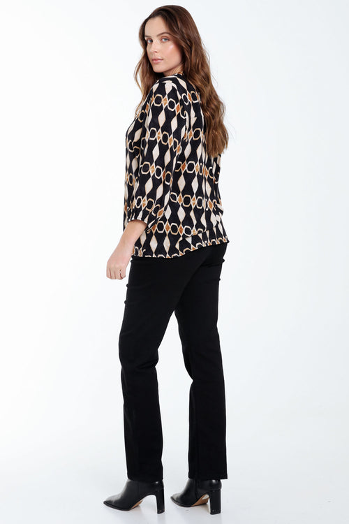 Bluse aus Viskose mit grafischem Print-Paprika-2