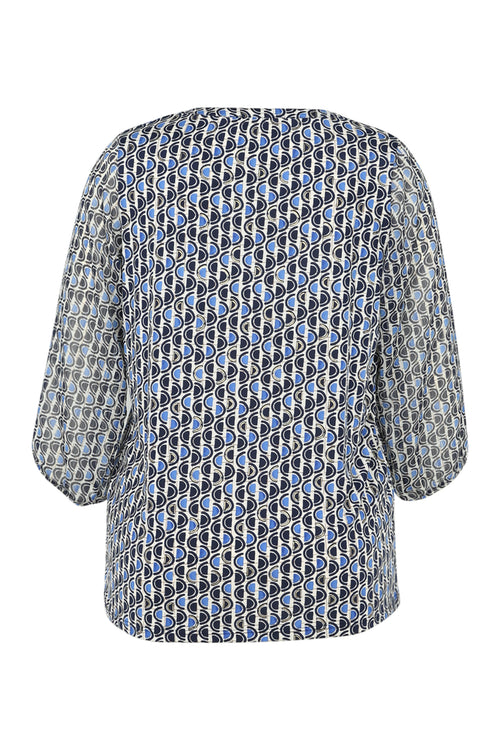 T-Shirt mit goldenem grafischem Muster-Paprika-11