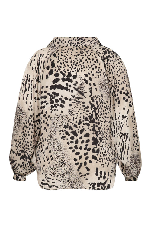 Bedruckte Viskosebluse mit Animalprint-Paprika-8