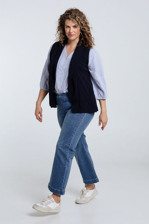 Einfarbiger Blazer-Weste-Paprika-8