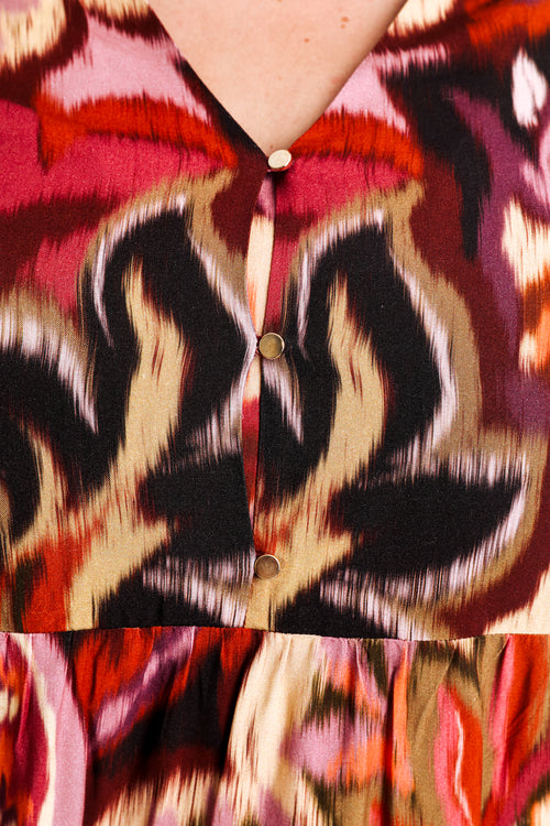 Kleid aus Viskose mit Paisley-Muster-Paprika-3
