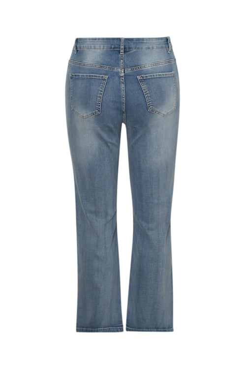 Jeans slim 7/8 Louise avec détail broderie-Paprika-8