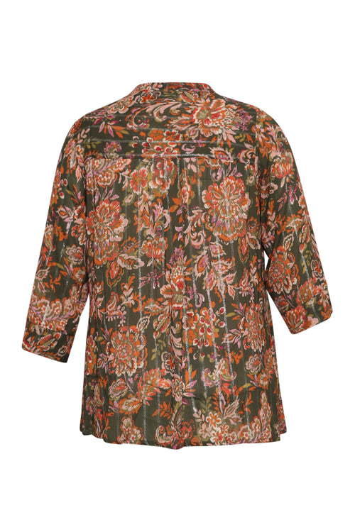 Blouse en viscose imprimé cachemire-Paprika-9