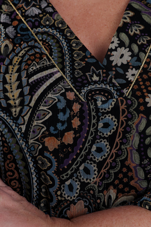 Kleid mit Paisley-Muster-Paprika-6