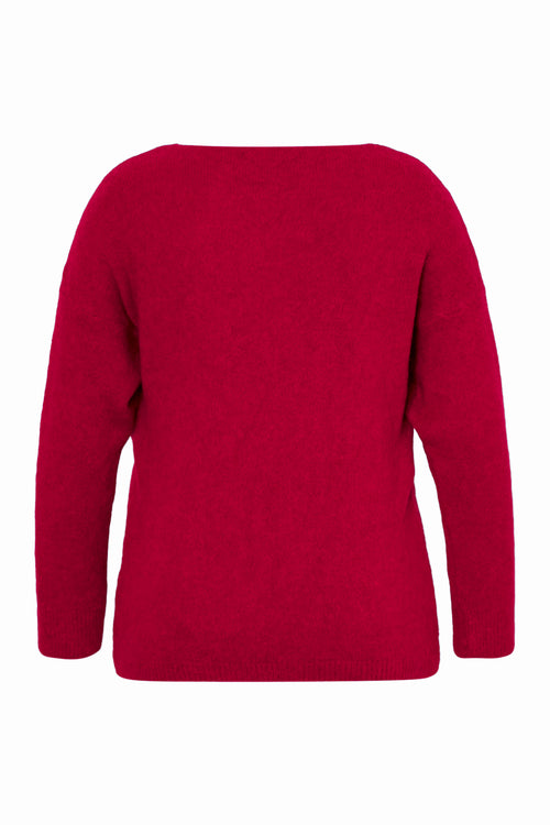 Pullover mit einfarbiger Alpakawolle-Paprika-9