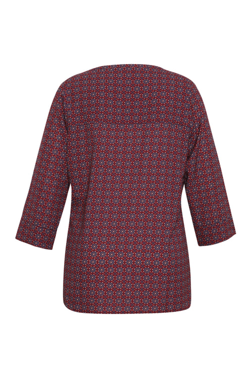Blouse imprimé graphique-Paprika-2