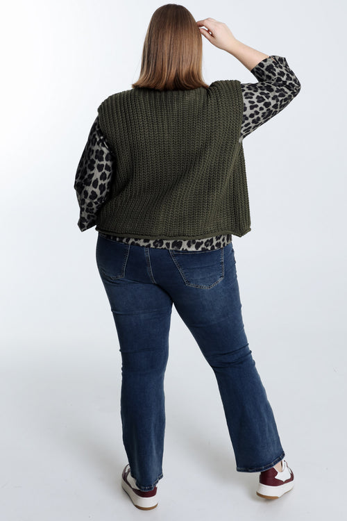 Kurze, schlichte Strickjacke-Paprika-2