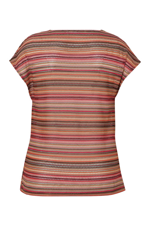 Gestreiftes Spitzen-T-Shirt-Paprika-11