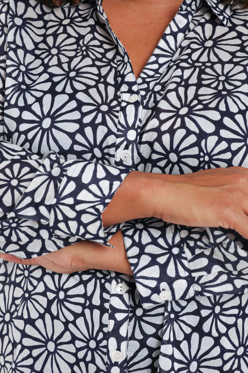 Bedruckte Bluse aus Baumwolle-Paprika-5