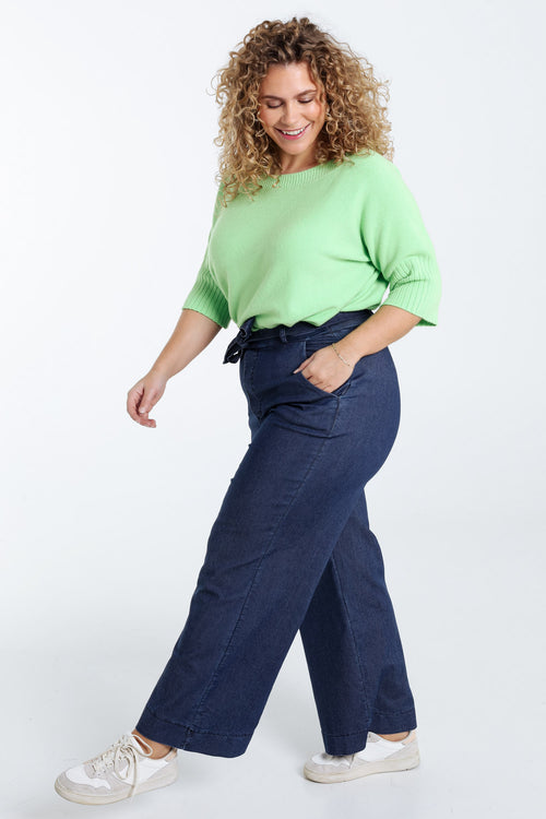 Weite Jeans mit Gürtel-Paprika-8