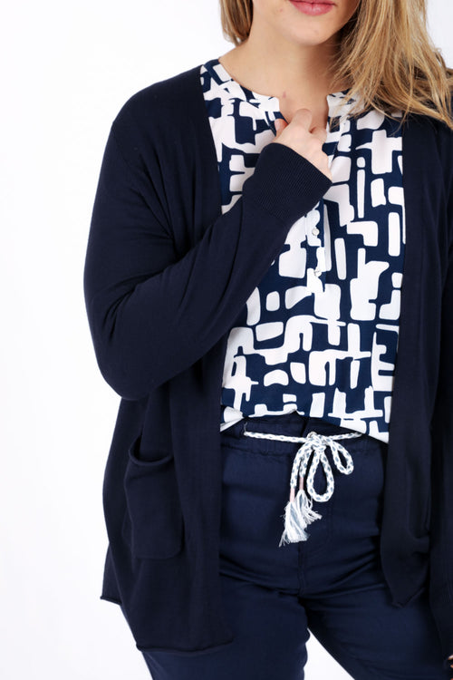 Cardigan fin en viscose uni-Paprika-6