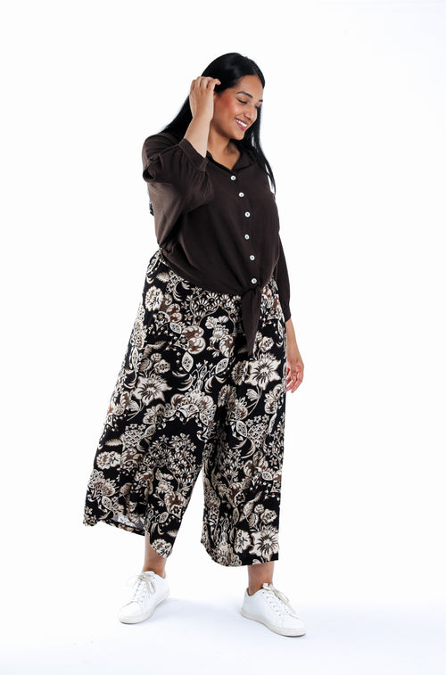 Weite Hose aus Viskose mit Paisley-Muster-Paprika-5