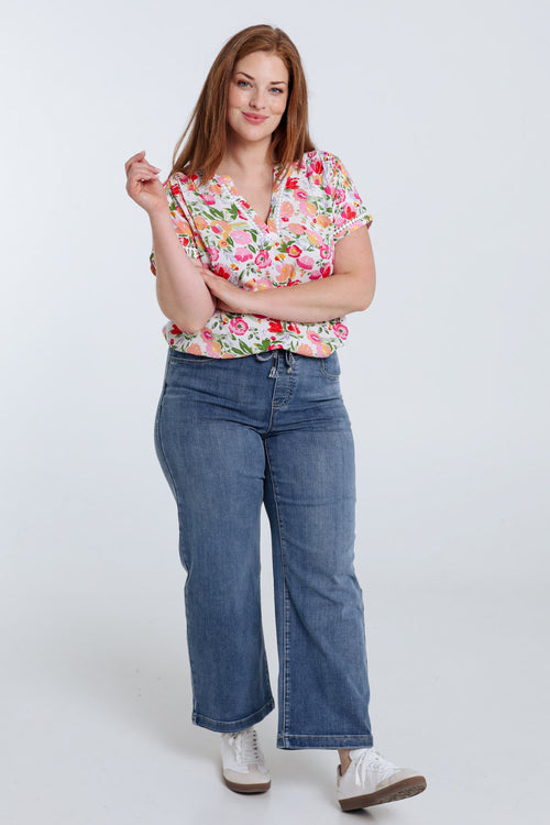 Jegging 7/5 mit weitem Bein-Paprika-8