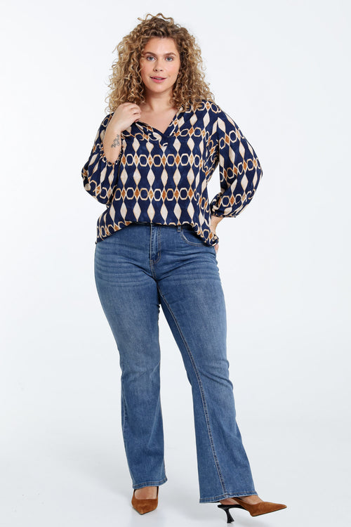 Bluse aus Viskose mit grafischem Print-Paprika-9