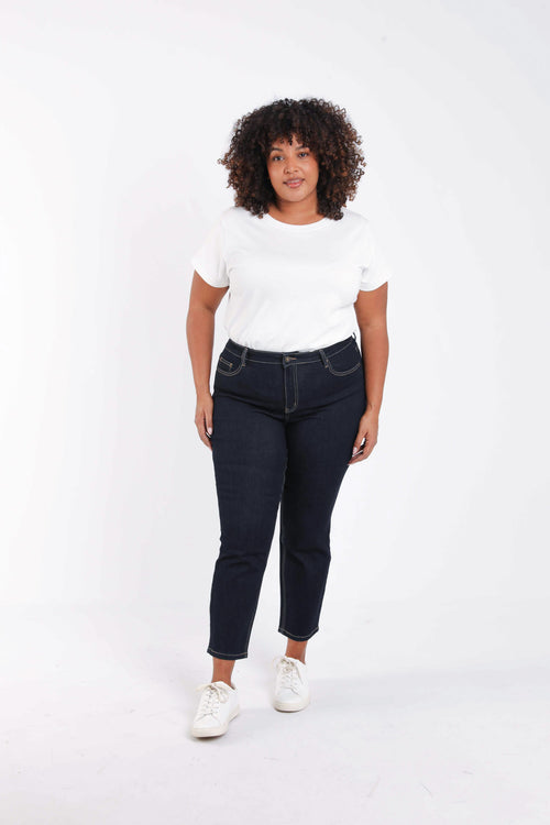 7/8-Jeans in Slim-Fit-Passform „Louise“-Paprika-7