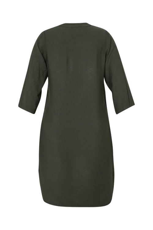 Einfarbiges Tunika-Kleid-Paprika-11