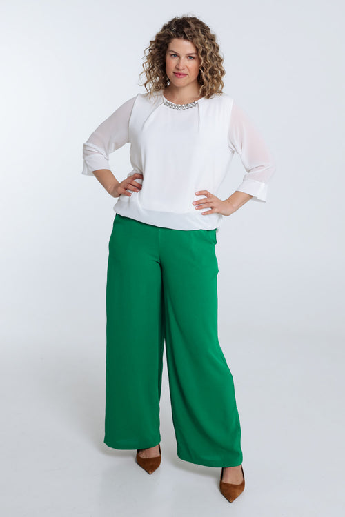 Einfarbige Bluse mit Schmuck-Paprika-7